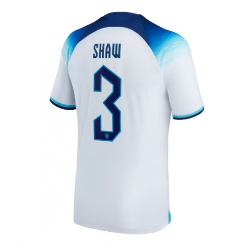 England Luke Shaw #3 Replika Hjemmebanetrøje VM 2022 Kortærmet